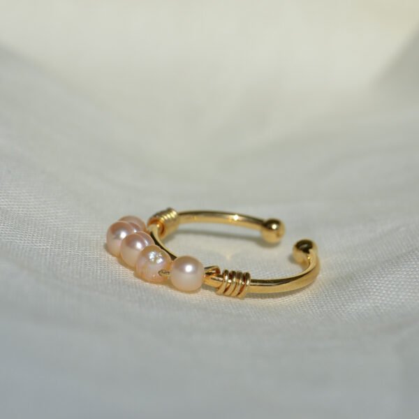 Bague - Pétunia - Nacre orangée