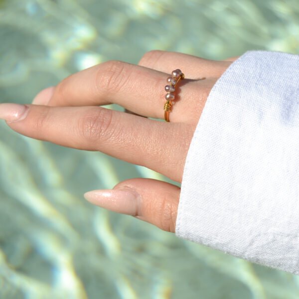 Bague - Pétunia - Nacre lila – Image 2